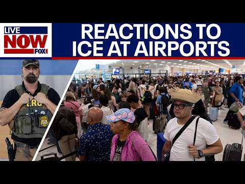 Travelers react after Trump deploys ICE agents to airports to curb TSA lines
