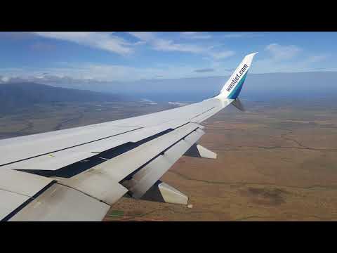 Maui Kahului Approach and Landing - Westjet 737-800