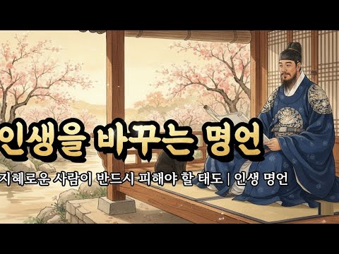 지혜로운 사람이 반드시 피해야 할 태도 | 채근담, 명심보감, 발타자르 그라시안, 도덕경, 공자, 쇼펜하우어 | 인생을 바꾸는 명언