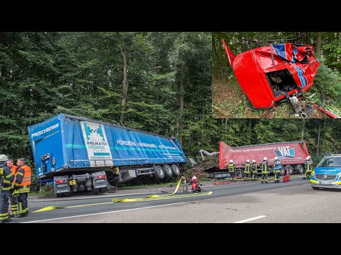 19.09.2022 - Drivers cab ripped off the chassis after collision