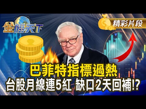 巴菲特指標過熱 台股月線連5紅 缺口2天回補！？#金臨天下 @tvbsmoney 20250930