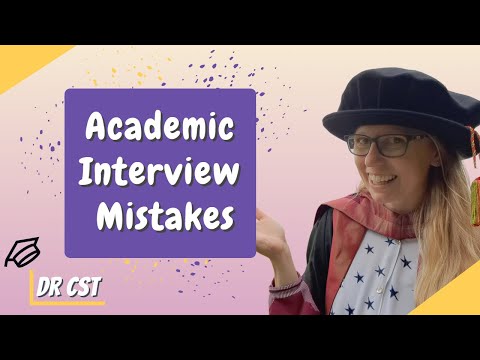 ACADEMIC INTERVIEW MISTAKES! Preparing for a university interview #universitycareers (2022)
