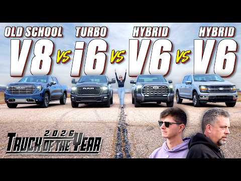 You May Not Like the Results...V8 Sierra v I6 Ram v V6 Tundra v Hybrid F-150 Drag Race & Top Speed!