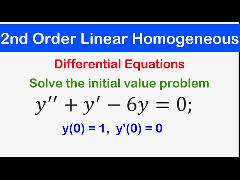 🔵18 - Second Order Linear Homogeneous Differential Equations with Constants coefficients