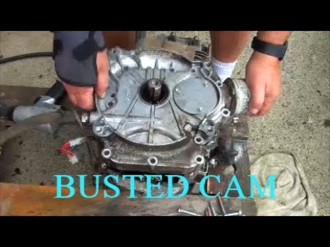 DESTROYED! What a BUSTED CAM looks like. Briggs and Stratton OHV INTEK model engine common problem