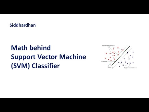 7.3.2. Math behind Support Vector Machine Classifier