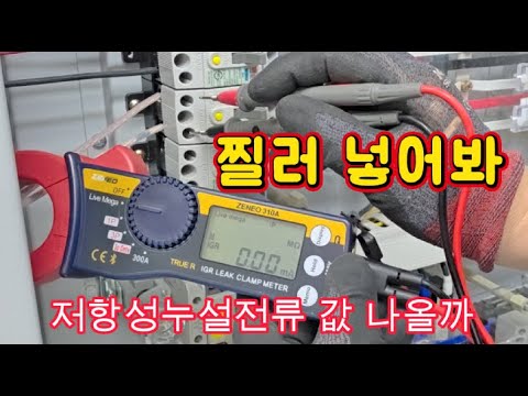 [전기실무] 활선부하 점검하는 저항성누설전류 측정  #시설관리 #전기실무 #저항성누설전류계