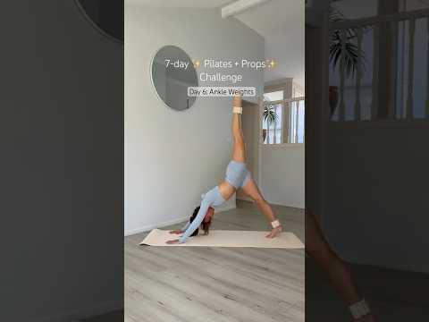 💫 pilates with added resistance #pilates #pilatesprops #ankleweights #workoutchallenge