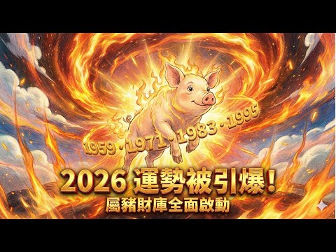屬豬 2026 能量全開！三大開運法＋四大爆發年一次解析 #2026 屬豬運勢, 屬豬2026, 丙午年屬豬, 屬豬財運2026, 1959屬豬, 1971屬豬, 1983屬豬, 1995屬豬,,