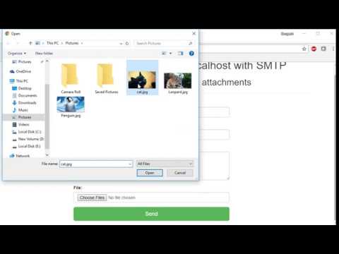 Using phpmailer sending Emails with attachments in PHP from localhost with SMTP