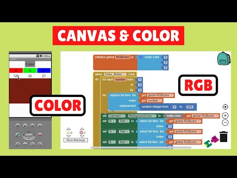 MIT App Inventor 2 Intro Lesson 12: Intro to Canvas and Color