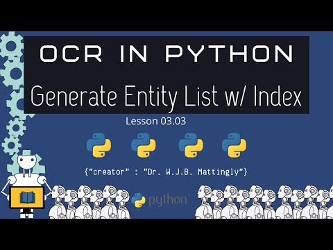 How to Create a List of Named Entities from an Index with OpenCV (OCR in Python Tutorials 03.03)