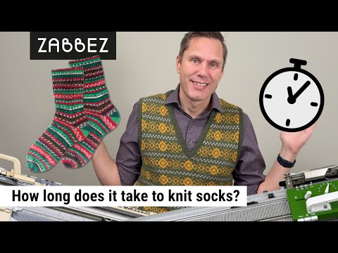 How fast can I knit a pair of socks on a knitting machine?