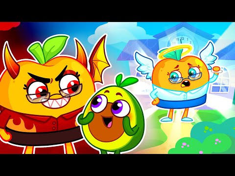 Angel vs Demon Teacher 😇😈 + More Baby Song | Good Habits for Kids | Pit & Penny Stories 🥑✨ #baby