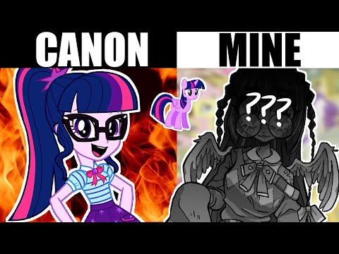 SIDE-EYEING MLP'S HUMAN DESIGNS FOR 18 MINUTES (drawing the ponies as human)