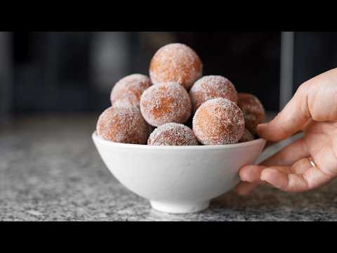 Light Ricotta Donuts | Airy Castagnole-Inspired Recipe Fried in Coconut Oil