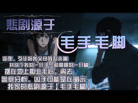 深夜，歹徒將我父母殘忍殺害，並砍下我的一只手，和哥哥的一只腳，擺在地上撒上毛後，離去，員警分析，兇手可能是在暗示：我家的悲劇源於【毛手毛腳】