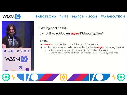 A stream of consciousness on the future of async in the Component Model by Luke Wagner @ Wasm I/O 24