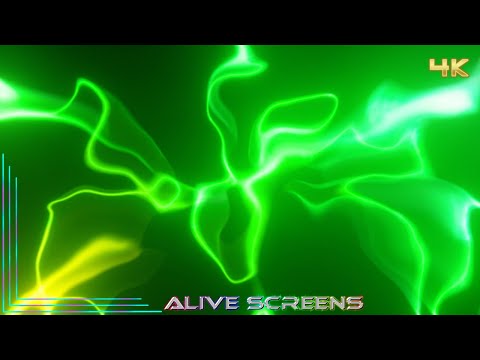 Green Simple Glowing Line Energy Screen Background Loop | No Sound
