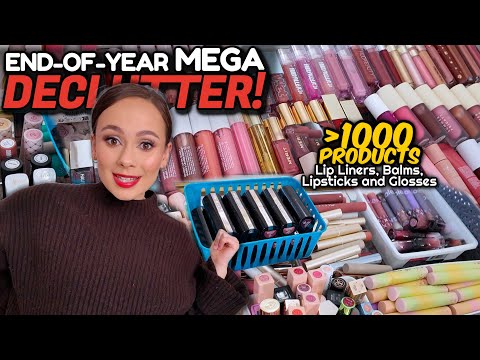 THE BIGGEST LIP COLLECTION EVER! Lipsticks, Glosses, Liners, Balms. LET'S DECLUTTER