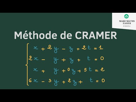 Méthode de Cramer. Comment résoudre un système linéaire par la méthode de Cramer ?