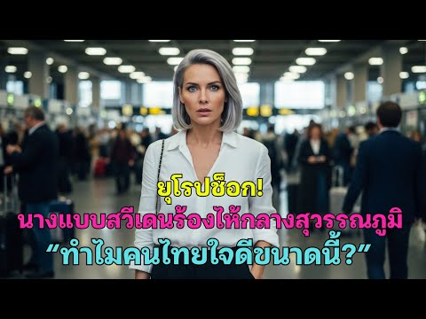 ยุโรปช็อก! นางแบบสวีเดนร้องไห้กลางสุวรรณภูมิ “ทำไมคนไทยใจดีขนาดนี้?”