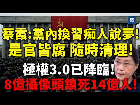 蔡霞：黨內換習？別做夢了！是官皆腐，隨時清理！比希特勒更狠極權3.0降臨，8億攝像頭鎖死14億人！#習近平#蔡霞#中共內鬥#監控社會#官場腐敗#中共倒台#社會動盪#中共崩潰#中国经济#民不聊生#中共