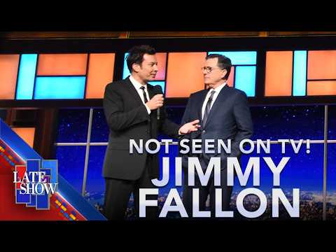 WEB EXCLUSIVE: Wild Moments With Jimmy Fallon & Stephen Colbert That Didn’t Make It To Air