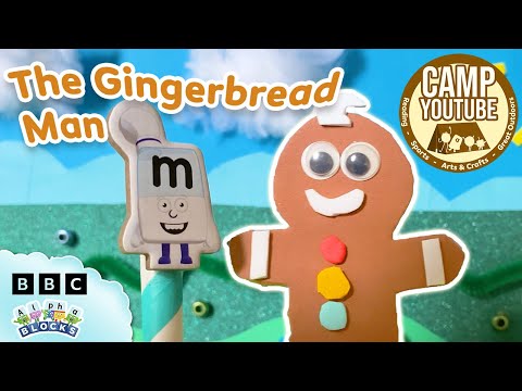 The Gingerbread Man - A Puppet Show 🐶🐱 | Camp YouTube Reading | @officialalphablocks
