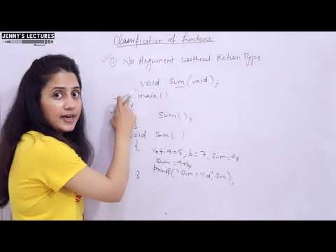 C_88 Functions in C -part 5 | Function with No Argument No Return Type