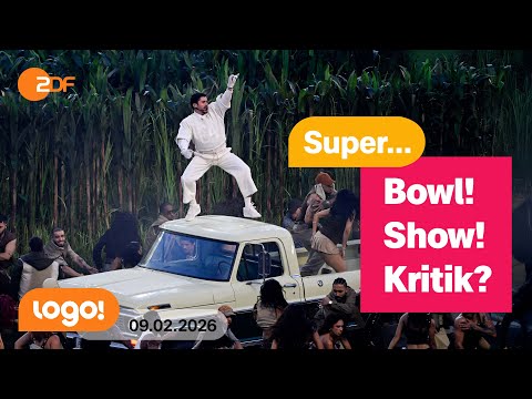 Sänger Bad Bunny beim Super Bowl: So kritisierte er Donald Trump | logo!-Nachrichten vom 09.02.26