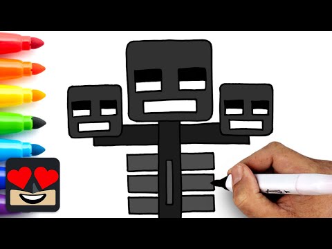 How To Draw Minecraft Wither