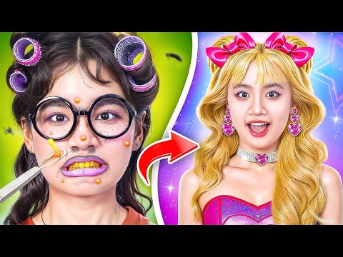 التحول الجذري من الطالبة المجتهدة إلى الفتاة المشهورة! من نيرد لباربي