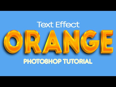 Golden Orange 3D Text Effect in Photoshop | Easy Tutorial