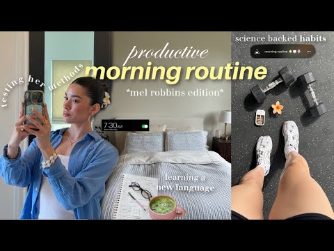 *testing* Mel Robbins Morning Routine | does it work??, book haul, learning a new language, grwm