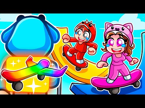 I Pretended to be a NOOB in Roblox SKATEBOARD OBBY, Then used a $100,000 Skateboard!