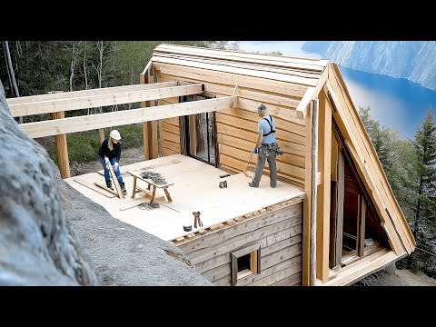 Couple Builds Dream Wooden House in the Forest | 2 Years Timelapse by @Wood junkie