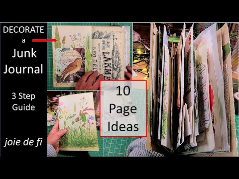 DECORATE a JUNK JOURNAL ⭐ 10 Page Ideas | Easy 3 Step Guide For Beginners