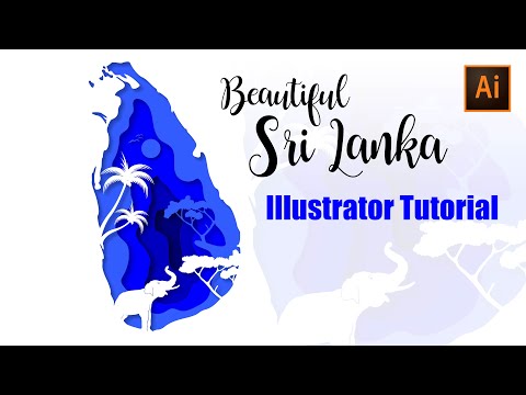 Adobe Illustrator - Paper Cut Effect Tutorial - Beautiful Sri Lanka