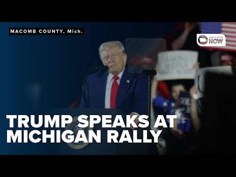 Trump touts jobs, border security and tax wins in first 100 days Michigan rally