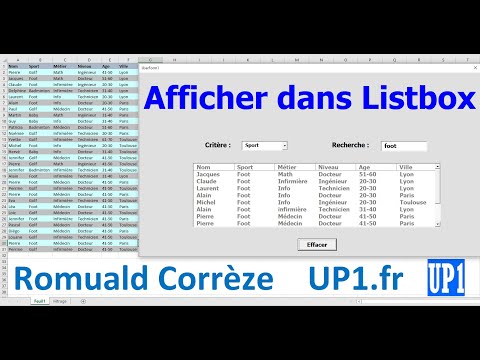 Excel-VBA: Afficher dans une ListBox