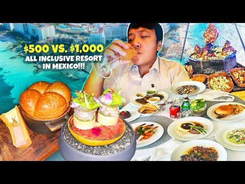 🏝️ $500 vs. $1,000 ALL INCLUSIVE Resort FOOD TOUR in Mexico | What’s the REAL Difference?