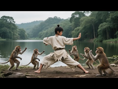 Kung Fu movie! A monkey leads a boy to a secret kung fu scroll—he becomes the world's NO.1 master!
