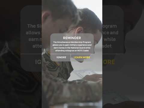 ROTC's Best-Kept Secret: Simultaneous Membership Program #nationalguard #college