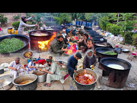 The Biggest Marriage Ceremony in Afghanistan | Mega Kabuli Pulao | Afghanistan village food