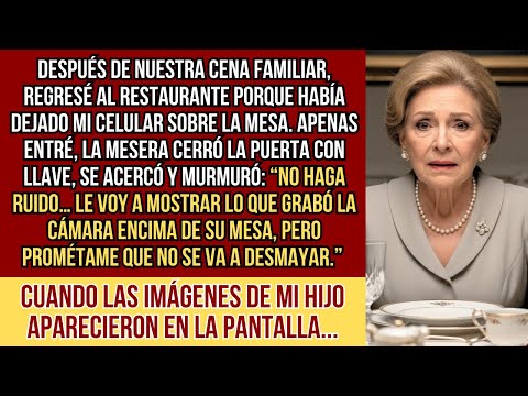 HISTORIAS REALES. Olvidé mi celular en la mesa… el video que la mesera me mostró de mi hijo casi me