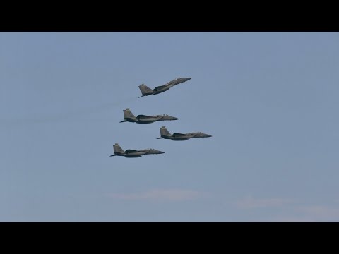 Bayou Militia F-15C Flybys Miami Beach 2024