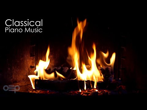 Classical Piano Music & Fireplace 24/7 - Mozart, Chopin, Beethoven, Bach, Grieg, Schumann, Satie