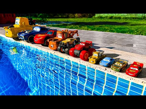 Looking for Disney Pixar Cars On the Rocky Road : Lightning McQueen, Mater, Dinoco McQueen, Mack