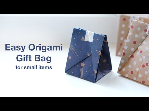 Simple and easy Origami gift bag for small present (Traditional)